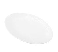 Healeved White Ceramic Oval Deep Bowl Plate for Food Photography | Luxurious Vintage Style, Holds Liquids, for Soups and Cheese, Elegant Backdrop for Casual Dining and Home Decor