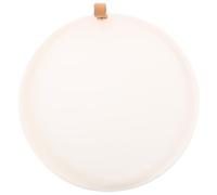Healeved White round Storage Tray Lightweight Plastic Leather Vanity Storage Tray for Tabletop Vanity Essentials