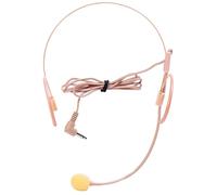 Healeved Wired Headset Microphone for Singing Small Head-Mounted Mic Voice Amplifier Microphone for Teacher Speech with Skin-Tone Headband