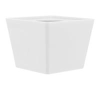 Healeved Wireless Cube-Shaped Microphone Flag Station, White Trapezoid Mic Cover for Interview, News Wireless Microphone Prop Disposable Logo Holder for Broadcast