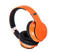 Healeved Wireless Folding Gaming Headset with Breathable Earmuff and Adjustable Headbeam, 40mm Driver over Ear Headphones Compatible with Tablets and Audio Output Devices, Orange Abs
