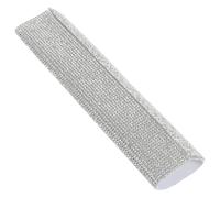 Healeved Wireless Microphone Protective Sleeve Plastic Cover with Rhinestone Detail for Performers and Singers on Stage Silver Diamond