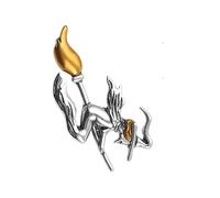 Healeved Witch Riding Broom Brooch Pin Vintage Costume Decoration Small Chic Womens Party Accessory Unique Breastpin Casual Sweater Coat