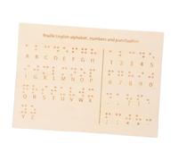 Healeved Wood Braille Board for Blind People Braille Alphabet Board Teaching Aid for Learning at Home School