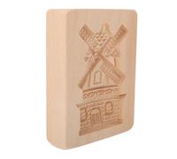 Healeved Wood Cookie Mold Biscuit Cutter with Smooth Surface Practical Wooden Baking Tool for DIY Maker Beige Colour for DIY Lovers