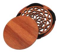 Healeved Wood Soundhole Cover for Guitar round Shape with Creative Carved Pattern Lightweight Acoustic Guitar Feedback Reducer and Block Feedback Accessory
