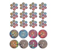 Healeved Wooden Buttons Artistic Rustic Design 100pcs with Tree of Life Pattern Smooth Edges, Easy to Attach for Button Craft Projects and Card Making for DIY Clothes and Accessories
