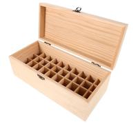 Healeved Wooden Essential Oil Organizer Box with 40 Grids, Compact and Elegant Display Case for Organizing Essential Oil Bottles and Perfume Bottles, for Spa Or Commercial Setting