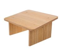 Healeved Wooden Footrest Stool for Office and Home, Lightweight Multifunctional Design with Beige Wood Material, Minimalist and Stylish Indoor Bench Suitable Under Desk Foot Support
