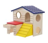 Healeved Wooden Hamster House Castle Hut for Small PET Rat Play | Unique Castle Style Design, Wear Resistant Wood, Rest and Eating, Decor at Home