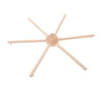 Healeved Wooden Mobile Frame, Mobile Hanging Frame Holder, Spherical Six Legs Windchime Equipment Arm for DIY Crafts Infant Wind Bells Bed Bell Toys Decor