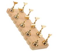 Healeved Wooden Nail Practice Stand for Beginners with Wearable Design and Minimalist Style Versatile Nail Tips Holder Suitable for Salon Yellow Alloy Base for Stable Display