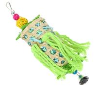 Healeved Wooden Parrot Cage Hanging Pendant with Creative Decorative Design, Safe and Sturdy Bird Chewing that Keeps Parrots Busy and Attracts Their Attention for Cage Play Random Color