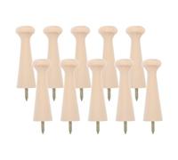 Healeved Wooden Peg Rack 10pcs Wood Coat Hooks for Home Wall Storage | Wooden Pegs, Screw Wall Hook Style, Ample Storage Space, Simple Elegant Khaki Finish for Families Foyer