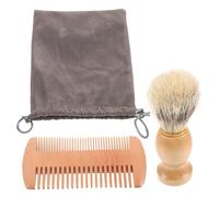 Healeved Wooden Pocket Comb for Men Beard Comb Portable Shaving Brush Beard Shaping Tool Simple Design