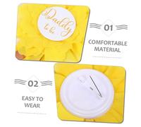 Healeved Yellow Bee Theme Shower Corsage and Maternity Sash Set for Mom Floral Pregnancy Belt and Badge Elegant Photo Prop for Maternity and Themed Parties