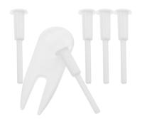 Healeved Yoga Ball Air Stopper Plug Pin Adapter Kit with Handle 6pcs Set Including Inflatable Exercise Ball Plugs and Puller Compatible for Home and Gym Use