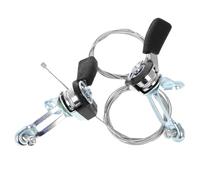 Healifty 1 Pair Aluminum Thumb Gear Shifter with Adjustable Throttle Control Cable for Bicycle Speed Shifting, Split Design Bike Thumb Shifter Compatible with Mountain and Motorized Bikes