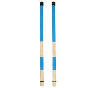 Healifty 1 Pair Bamboo Drum Sticks Wooden Brushes Drum Mallet with Comfortable Grip for Rod Jazz Folk Music Portable Solid Construction Blue