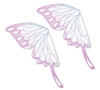 Healifty 1 Pair Butterfly Appliques Embroidered DIY Crafts Patches Polyester Embroidered Mesh Fabric Beautiful Delicate Romantic Sewing and DIY Crafts for Clothing and Shoes Long-Term Use