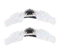 Healifty 1 Pair Silver Angel Wings Shoe Charms Clip-on Decorative Shoe Buckles for Women’s Flats Sneakers Goth Lolita Style