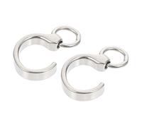 Healifty 1 Pair Stainless Steel Parrot Anklets Rings Open Bird Foot Rings for Flying Training and Outdoor Use Metal Bird Leg Bands