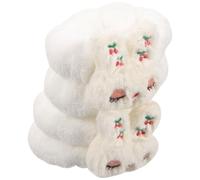Healifty 1 Pair Supple Coral Fleece Face Washing Wristband Chic White Home Accessory Practical Wristband for Shower