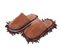 Healifty 1 Pair Washable Chenille Mop Slippers with Detachable Sole and Thick Densely Packed Bottoms, Non-slip Floor Cleaning Shoes for Home and Workplaces, Unisex Adult Dusting Slippers