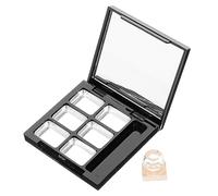Healifty 1 Set Compact Refillable Cosmetic Sample Case with Mirror Eyeshadow Palette Organizer for Travel for DIY Makeup Lovers and for Friends