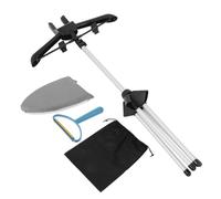 Healifty 1 Set Garment Steamer Rack With Handheld Ironing Board Carpet Rake For Pet Hair Removal For Travel Home Black