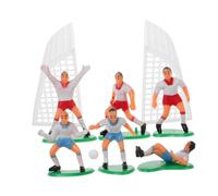 Healifty 1 Set Miniature Soccer Players Cake Decorations Fun Football Themed for Birthdays Sports Events Easy DIY Cake Toppers for Creative Celebrations Made From
