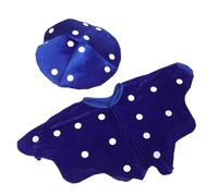 Healifty 1 Set Spotted Plush Hat Cape for Adults Unique Roleplay Accessory for Halloween Parties Cosplay Events and Fun Photo Props