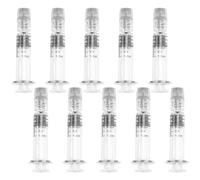 Healifty 10 Pack 1Ml Disposable Luer Lock Syringes Glass Design Syringe for Precise Measuring and Dispensing of Essential Oils Perfume Ink and Lubricants