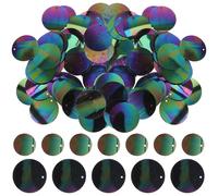 Healifty 10 Packs DIY PVC Loose Sequins 20mm 30mm Black Sparkle Circle Sewing Decorations for Clothing Bags Shoes Crafts 750 Pieces Craft Accessories