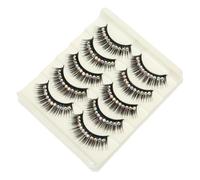 Healifty 10 Pairs False Lashes with Black Iridescent Rhinestones Dramatic Long Thick Fake Eyelashes for Women for Latin Dance Parties and Eye-catching Makeup Looks