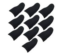 Healifty 10 Pcs Breathable Elastic Game Finger Sleeves Anti-sweat Anti-slip Thumb Finger Covers for Mobile Phone Touch Screen Gaming Accessory