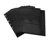 Healifty 10 Pcs Double-Sided Stamp Collection Album Pages with Standard Layout Black Background Looseleaf Inserts for Stamp Storage and Display Easy Organization for Collectors