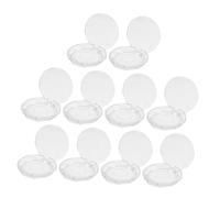 Healifty 10 Pcs Eyelash Storage Case Thick Transparent Diamond-Cut Plastic Lash Organizer Boxes for Travel and Cosmetic Use Round Containers for False Eyelash and Accessory Storage