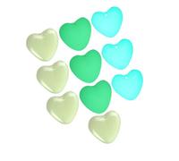 Healifty 10 Pcs Peach Heart Shape Pendants Mixed Color with Synthetic Luminous Material and Smooth Surface for DIY Jewelry Making and Keychain Pendant Supplies Random Color