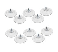 Healifty 10 Sets Strong Suction Cups with Screw Nut Clear PVC Heavy Duty Suction Pads for Glass Windows Bathroom Walls Reusable Threaded Design for Secure Attachment