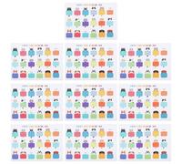 Healifty 10 Sheets Cute Cat Blank Name Labels Stickers for Bright Cat Patterns Paper Labels for Bottles Clothes School Easy to Paste and Identify