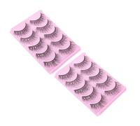 Healifty 10 X Pairs Unique Fake Eyelashes Makeup Lashes Convenient for Daily Makeup Use Easy to Use Natural Looking Black Artificial Fiber for Daily Life