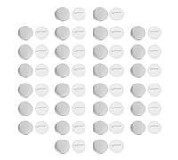 Healifty 100 Sets Blank Badge Pin DIY Round Badge Button Parts Metal Shells Plastic Base Button Badge for DIY Craft Button Making Machine Supplies Projects 50MM