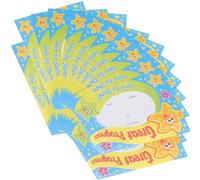 Healifty 100 Sheets A6 Cartoon School Certificates for Students Award Paper Recognition Letters English Classroom Reward Certificates for Boys