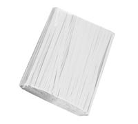 Healifty 1000 pcs Reusable Ties for Bread Bags Snack Bags Candy Treats and Cake Pops Sturdy White Kraft Paper Ties for Easy Closure and Practical Use