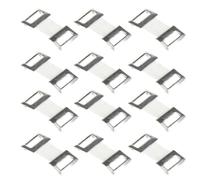 Healifty 100pcs Aluminum Bandage Clips Elastic Fasteners White Medical Grade Clasps for Bandage Wraps - Stretch Metal Hook Clips - Elastic Replacement Parts