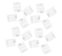 Healifty 100pcs Artificial Ice Cubes Curved Non Melting Plastic Fake Ice for Cocktails Photography Party Drinks Decorative Stones