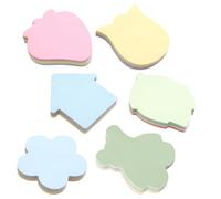 Healifty 100pcs Assorted Color Self-adhesive Memo Stickers Creative Design, Practical Paper Notes for Daily Use, Suitable for Posting on Computers and Desk Surfaces, for Teachers and Office