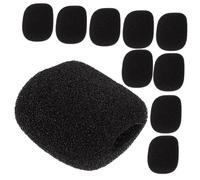 Healifty 100pcs Blowout Microphone Sponge Cover Mic Sponge Covers for Lapel Headset Microphone Windproof Protective Soft Material for Live Streaming and Recording Sessions