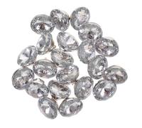 Healifty 100pcs Clear Crystal Upholstery Buttons for Sofa Headboard Rhinestone Decorative Tacks for DIY Sewing Elegant Light-Reflecting Nails for Bed Wall and Furniture Decor